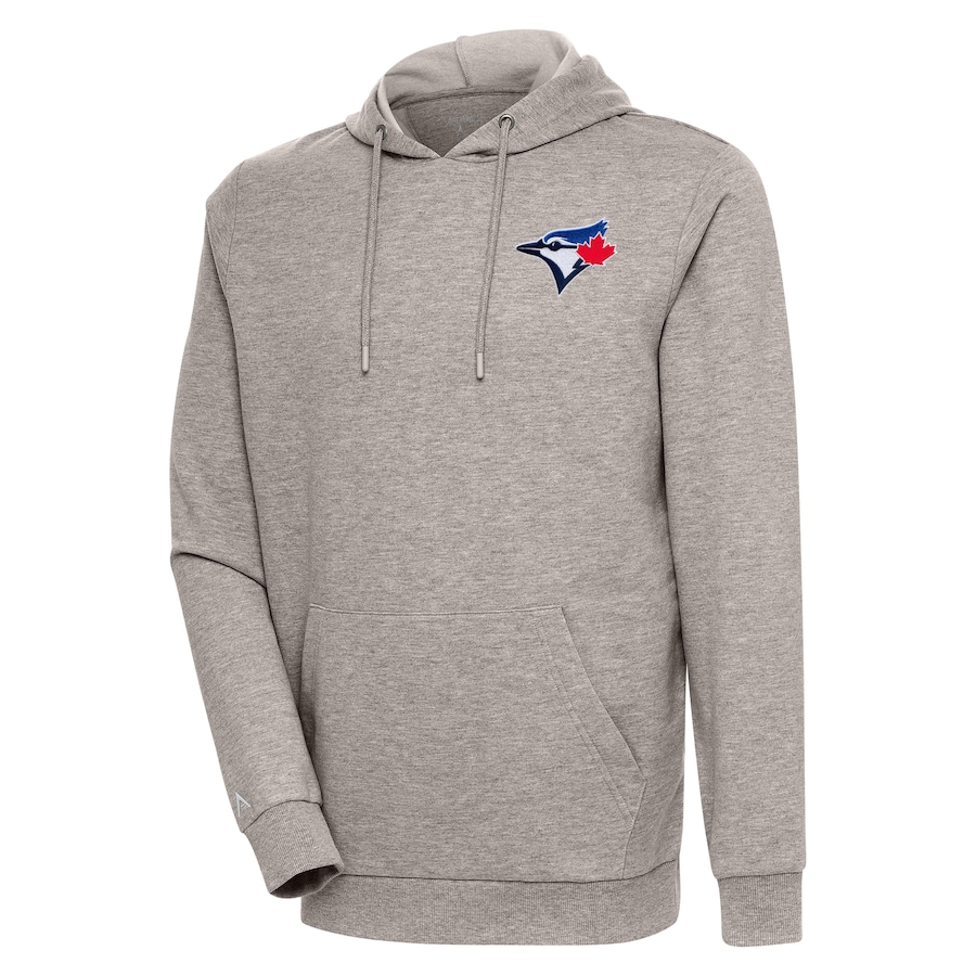 Men's Toronto Blue Jays Antigua Oatmeal Action Pullover Hoodie