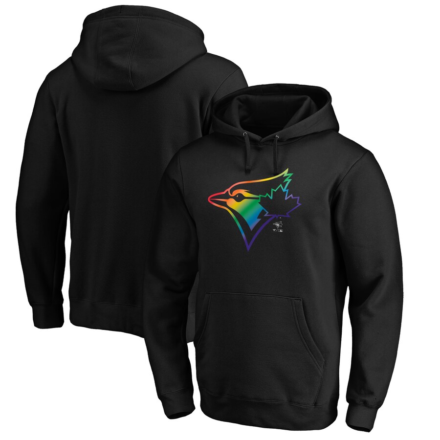 Men's Toronto Blue Jays Black Team Pride Logo Pullover Hoodie Men's Toronto Blue Jays Black Team Pride Logo Pullover Hoodie