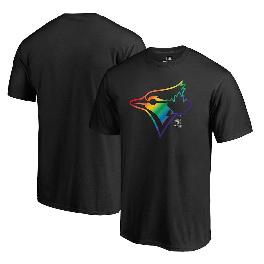 Men's Toronto Blue Jays Black Team Pride Logo T-Shirt Men's Toronto Blue Jays Black Team Pride Logo T-Shirt