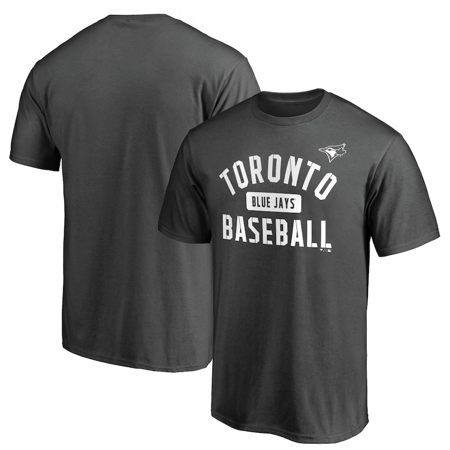 Men's Toronto Blue Jays Charcoal Iconic Primary Pill T-Shirt