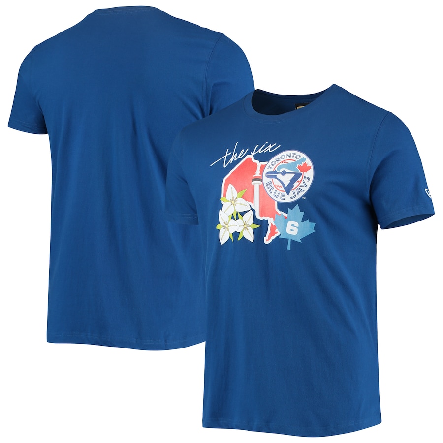 Men's Toronto Blue Jays New Era Royal City Cluster T-Shirt Men's Toronto Blue Jays New Era Royal City Cluster T-Shirt