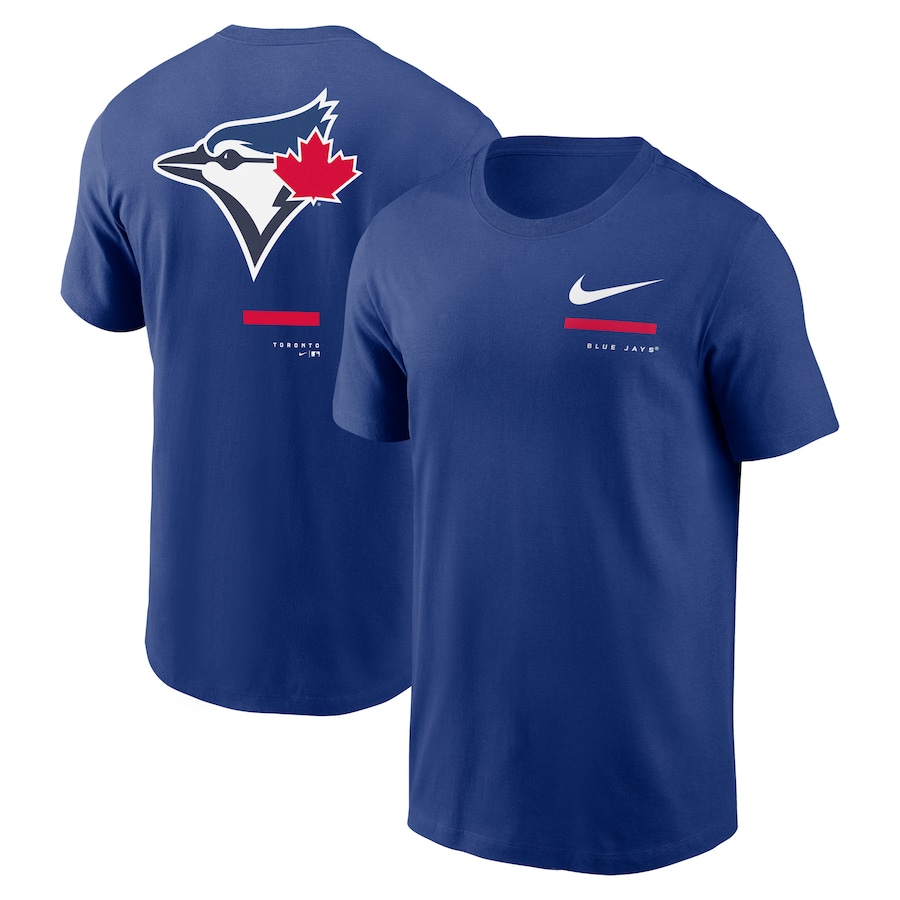 Men's Toronto Blue Jays Nike Royal Over the Shoulder T-Shirt Men's Toronto Blue Jays Nike Royal Over the Shoulder T-Shirt