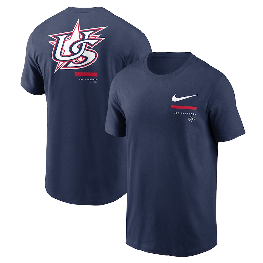 Men's USA Baseball Nike Navy 2023 World Baseball Classic Over Shoulder T-Shirt