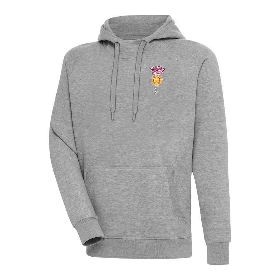 Men's Vargas Campeones Antigua Heather Gray Victory Pullover Hoodie Men's Vargas Campeones Antigua Heather Gray Victory Pullover Hoodie