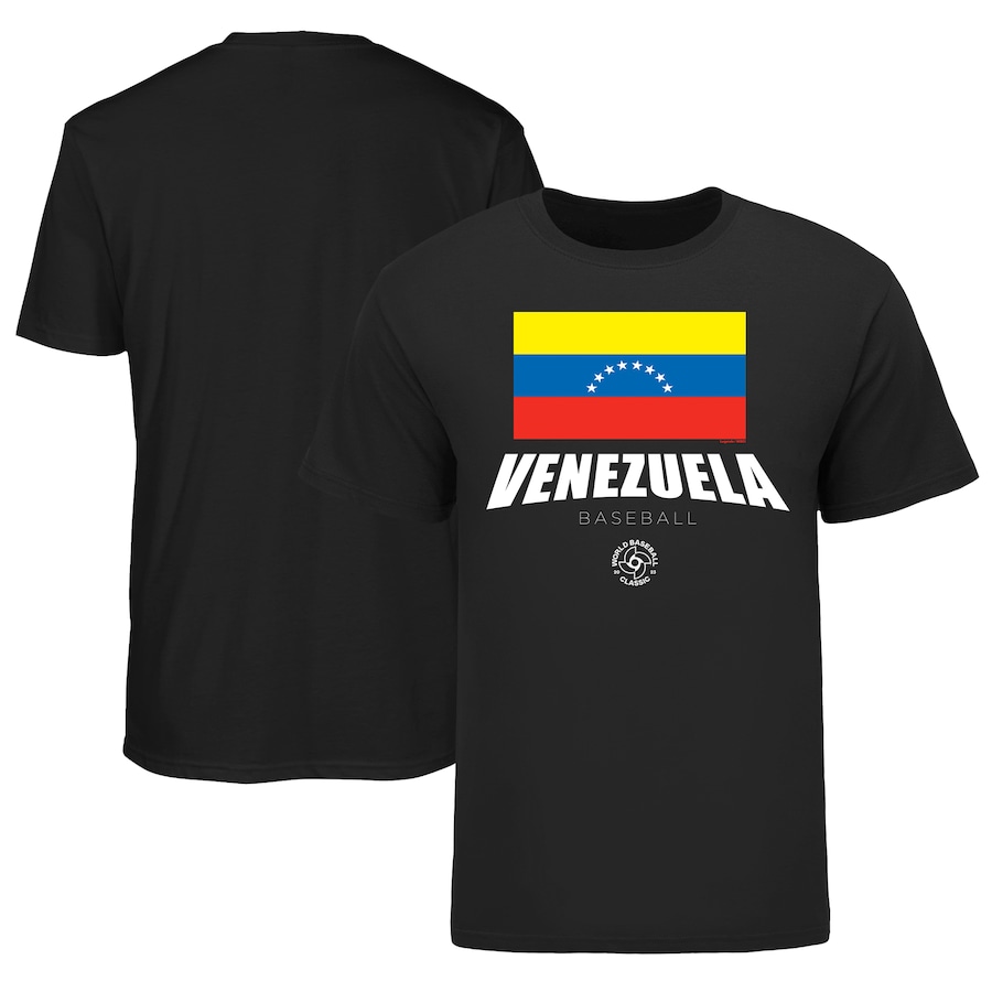 Men's Venezuela Baseball LEGENDS Black 2023 World Baseball Classic Federation T-Shirt