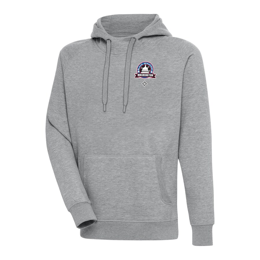 Men's Washington Black Senators Antigua Heather Gray Victory Pullover Hoodie Men's Washington Black Senators Antigua Heather Gray Victory Pullover Hoodie