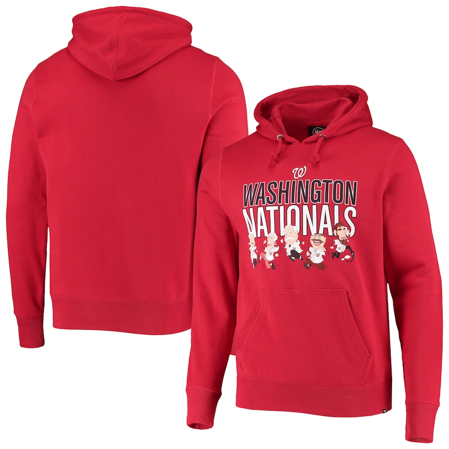 Men's Washington Nationals '47 Red Local Headline Pullover Hoodie