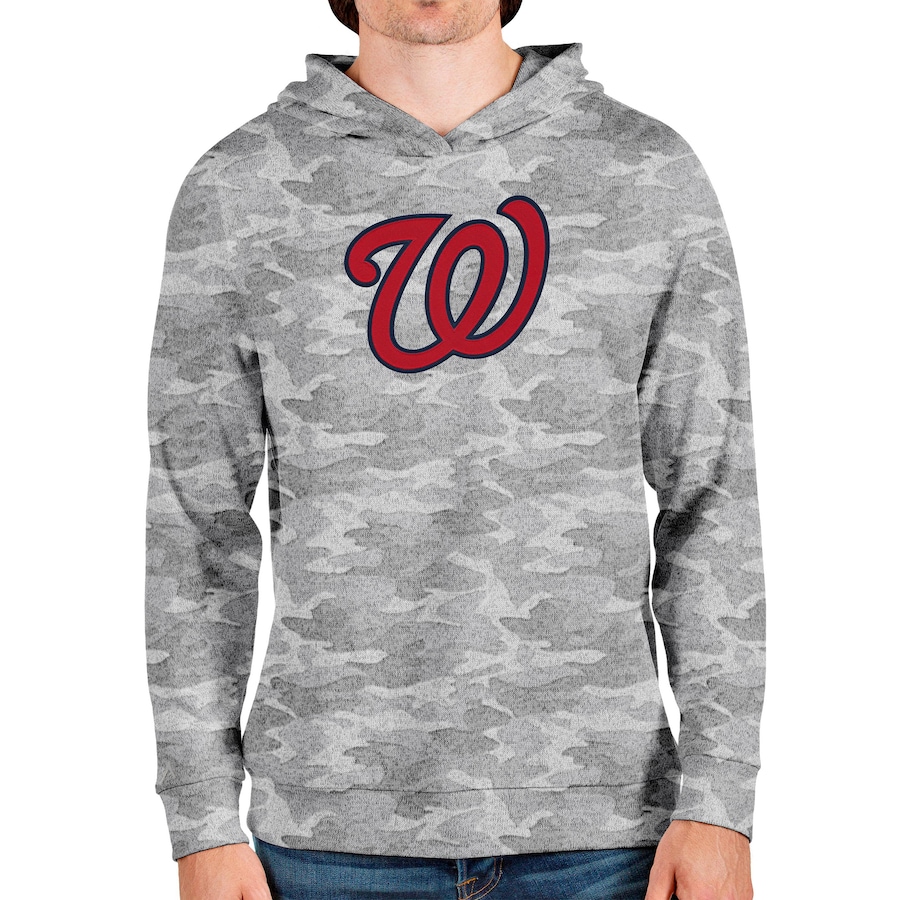 Men's Washington Nationals Antigua Camo Team Logo Absolute Pullover Hoodie