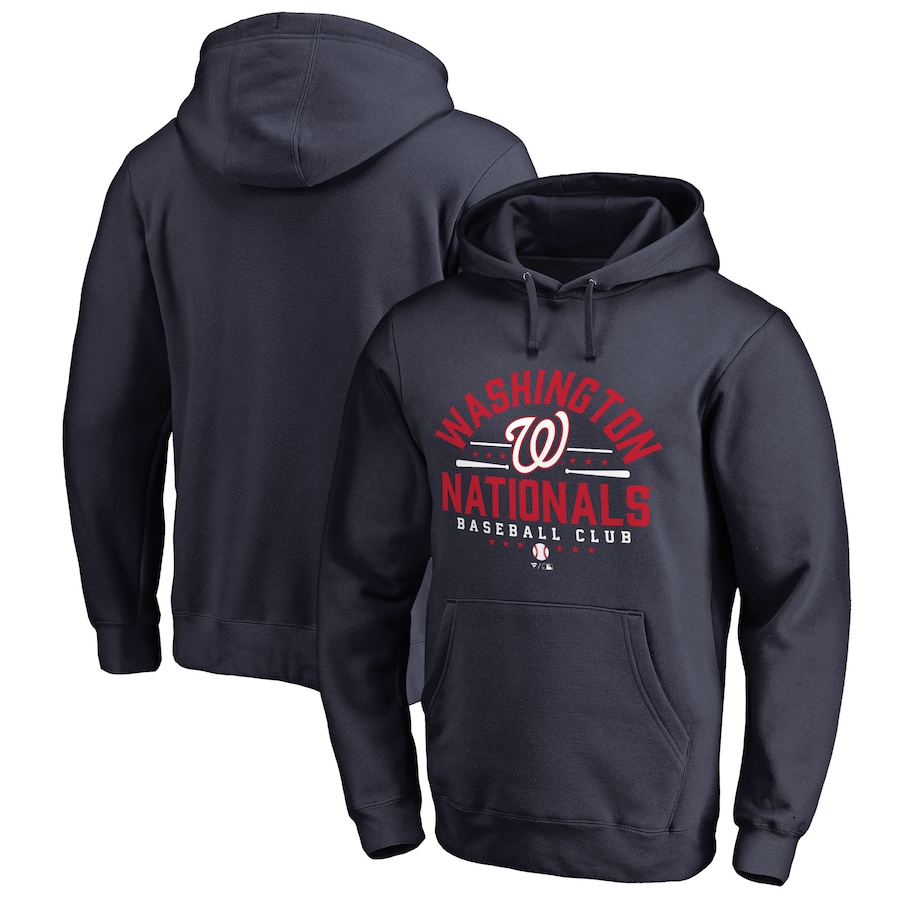 Men's Washington Nationals Navy Hometown Collection Nats Lockup Pullover Hoodie Men's Washington Nationals Navy Hometown Collection Nats Lockup Pullover Hoodie