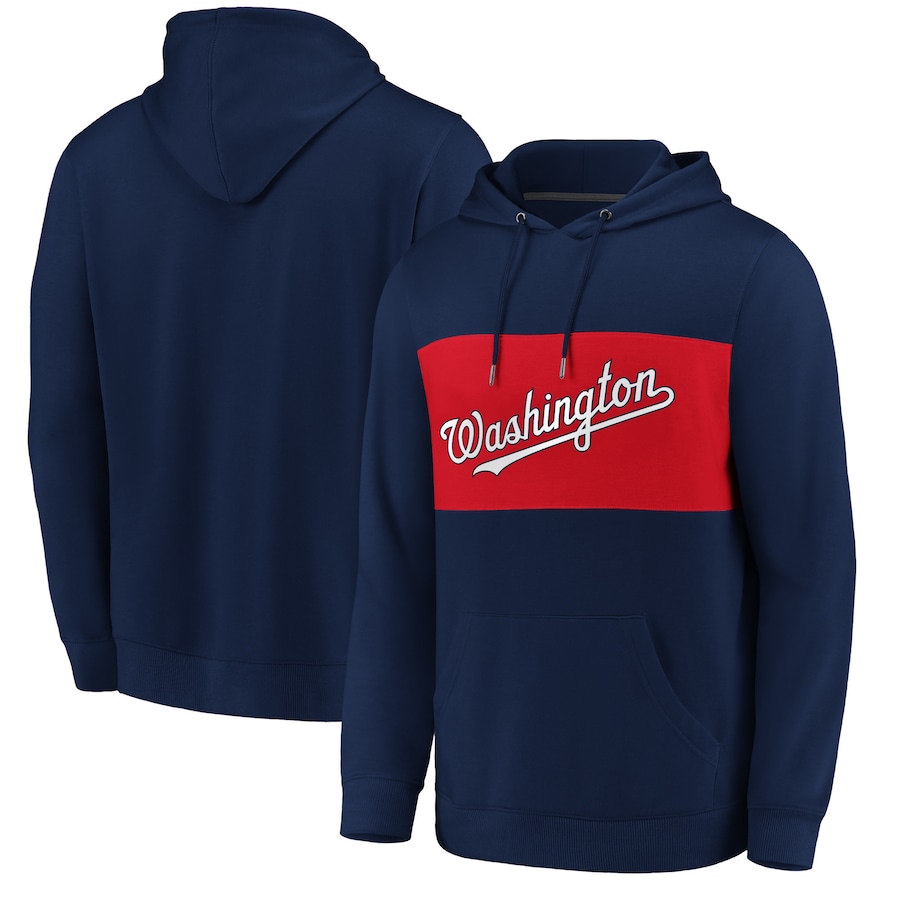 Men's Washington Nationals Navy/Red True Classics Team Faux Cashmere Pullover Hoodie Men's Washington Nationals Navy/Red True Classics Team Faux Cashmere Pullover Hoodie