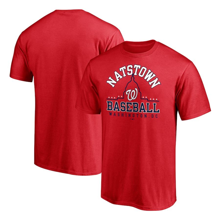 Men's Washington Nationals Red Hometown Logo T-Shirt Men's Washington Nationals Red Hometown Logo T-Shirt