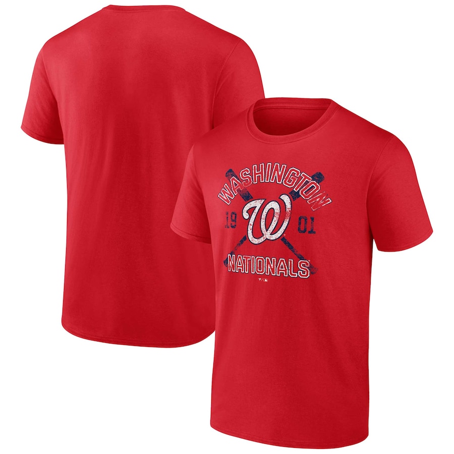 Men's Washington Nationals Red Second Wind T-Shirt Men's Washington Nationals Red Second Wind T-Shirt
