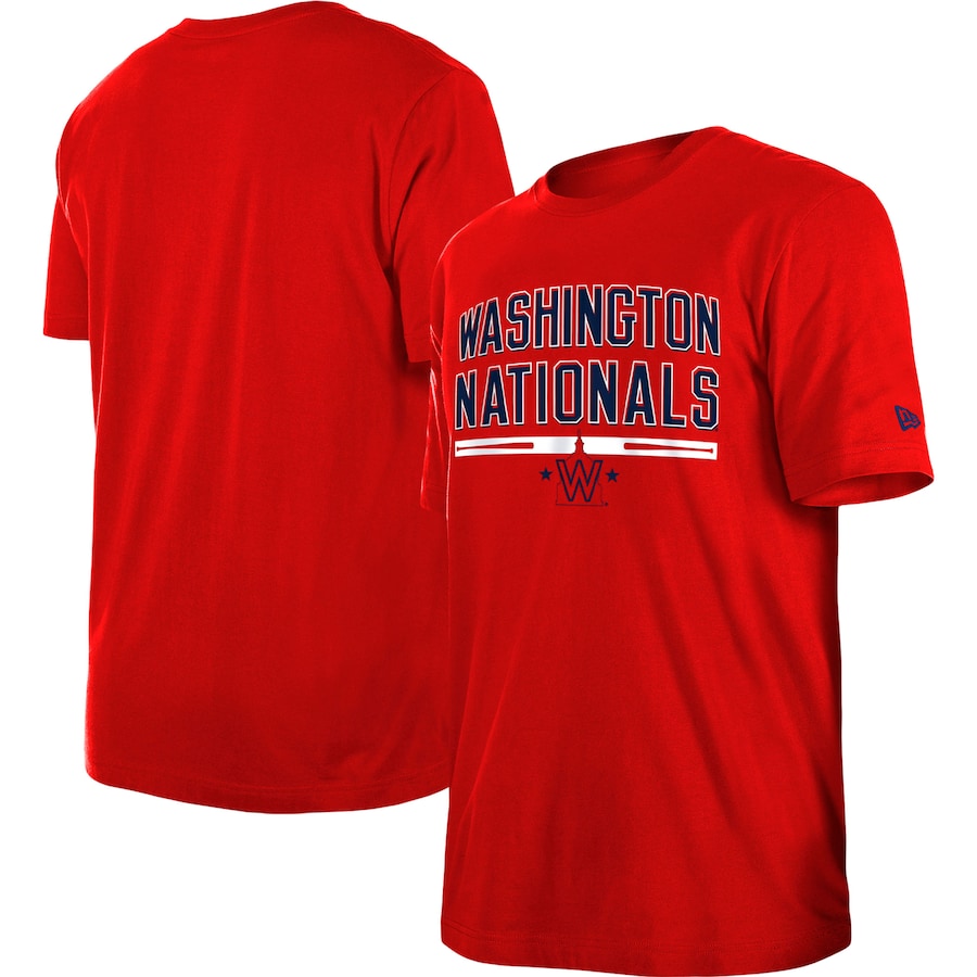 Men's Washington Nationals New Era Red Batting Practice T-Shirt Men's Washington Nationals New Era Red Batting Practice T-Shirt