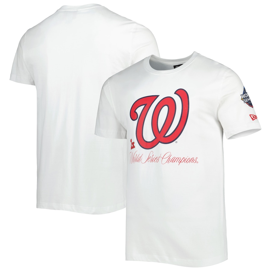 Men's Washington Nationals New Era White Historical Championship T-Shirt Men's Washington Nationals New Era White Historical Championship T-Shirt