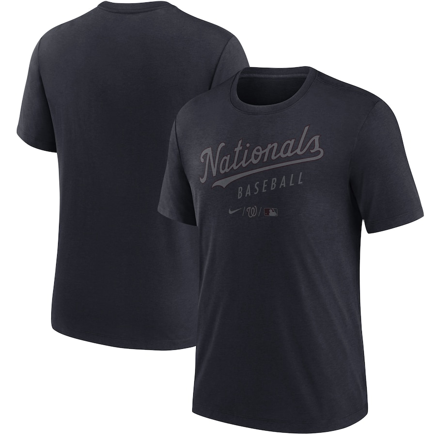 Men's Washington Nationals Nike Navy Authentic Collection Early Work Performance Tri-Blend T-Shirt Men's Washington Nationals Nike Navy Authentic Collection Early Work Performance Tri-Blend T-Shirt