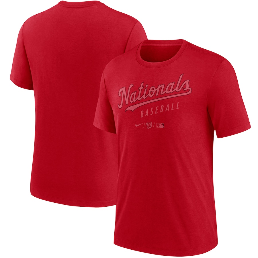 Men's Washington Nationals Nike Red Authentic Collection Early Work Performance Tri-Blend T-Shirt Men's Washington Nationals Nike Red Authentic Collection Early Work Performance Tri-Blend T-Shirt