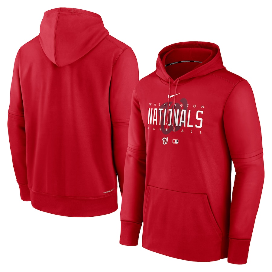 Men's Washington Nationals Nike Red Authentic Collection Pregame Performance Pullover Hoodie Men's Washington Nationals Nike Red Authentic Collection Pregame Performance Pullover Hoodie