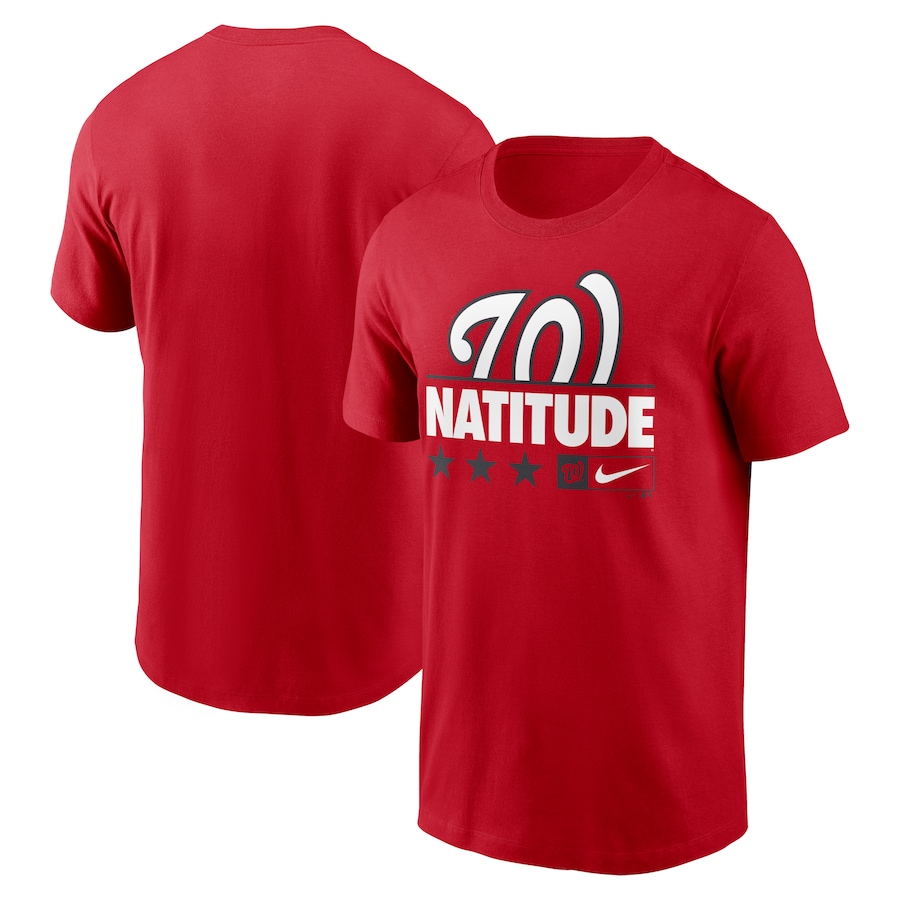 Men's Washington Nationals Nike Red Natitude Local Team T-Shirt Men's Washington Nationals Nike Red Natitude Local Team T-Shirt