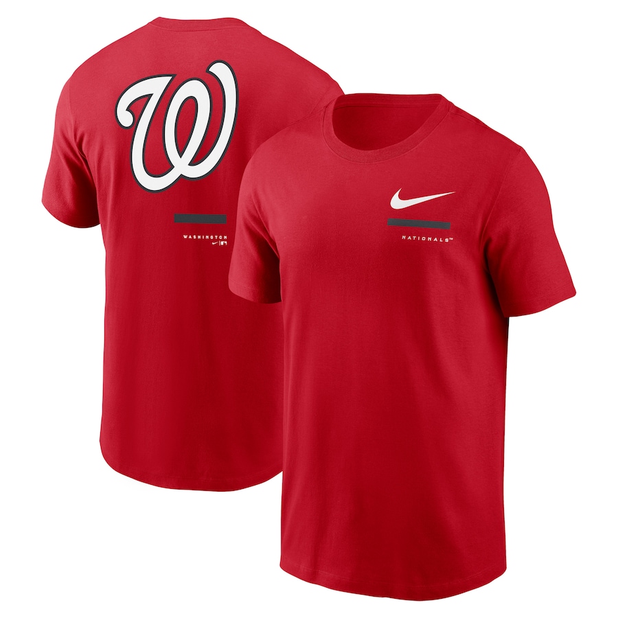Men's Washington Nationals Nike Red Over the Shoulder T-Shirt Men's Washington Nationals Nike Red Over the Shoulder T-Shirt