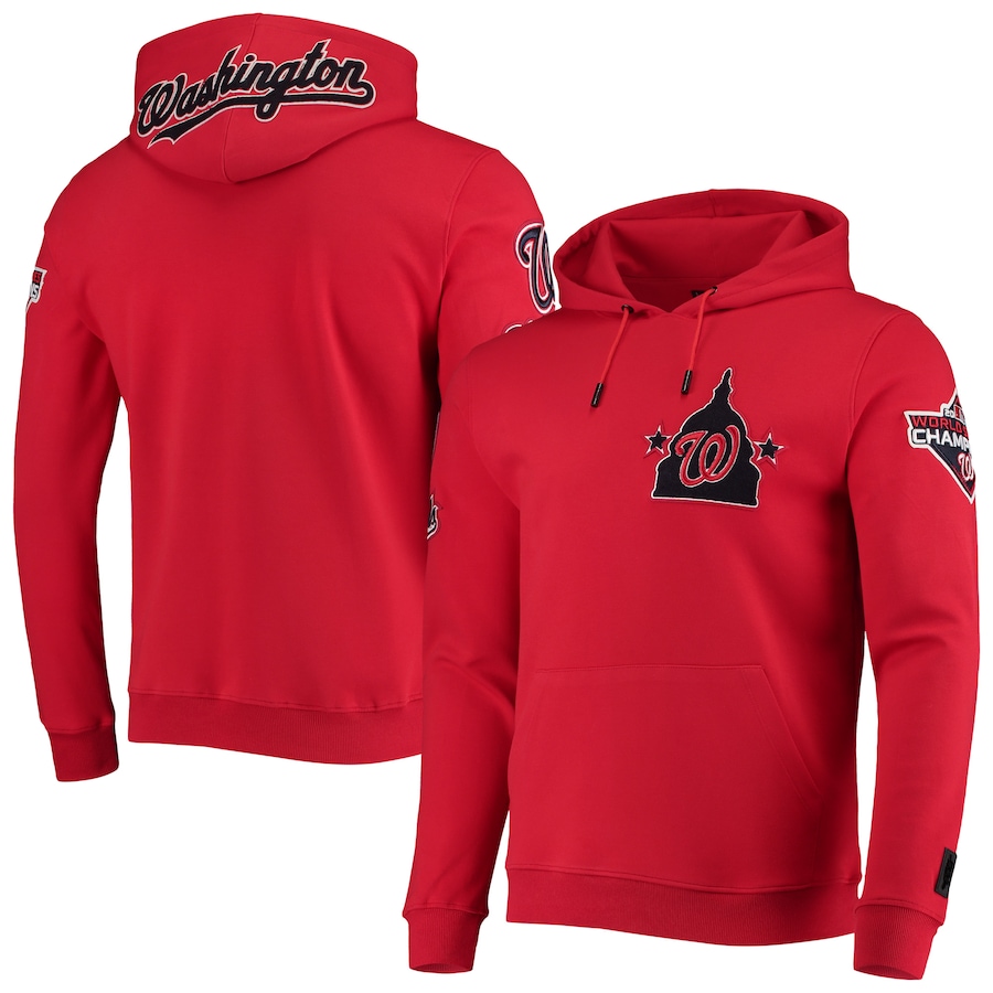 Men's Washington Nationals Pro Standard Red Team Logo Pullover Hoodie Men's Washington Nationals Pro Standard Red Team Logo Pullover Hoodie