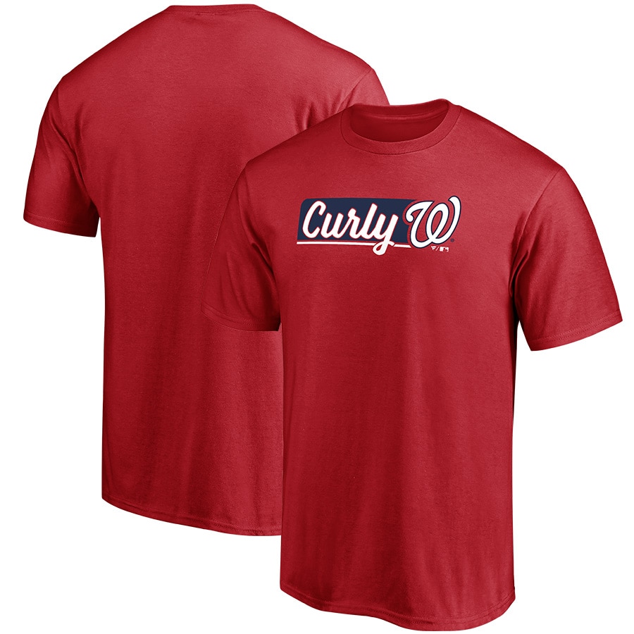 Men's Washington Nationals Red Curly W Local T-Shirt Men's Washington Nationals Red Curly W Local T-Shirt