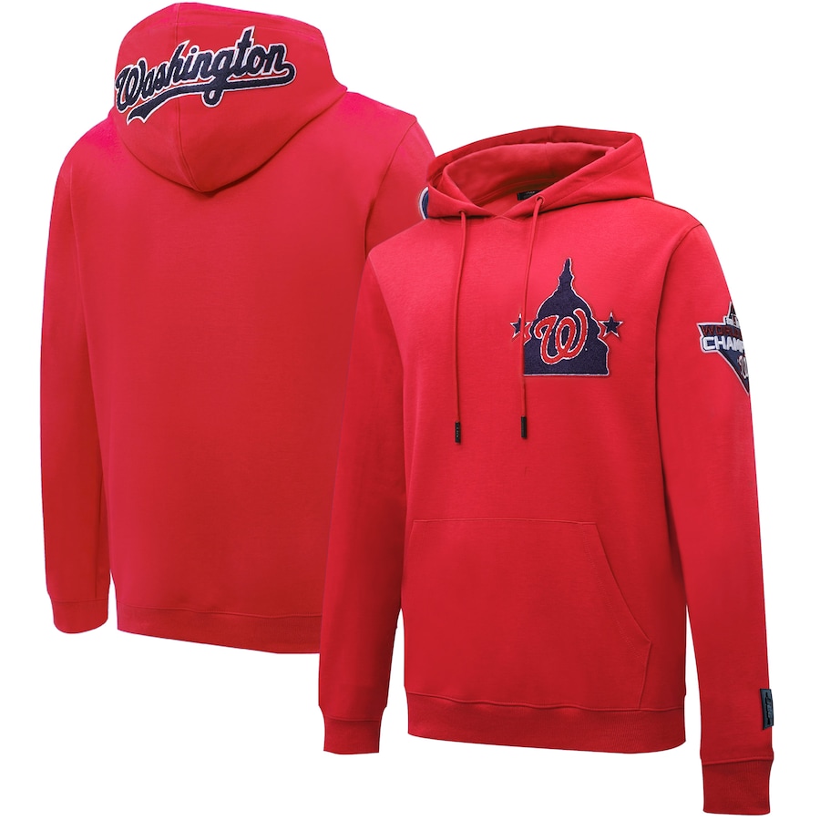 Men's Washington Nationals Red Pro Standard Logo Pullover Hoodie Men's Washington Nationals Red Pro Standard Logo Pullover Hoodie