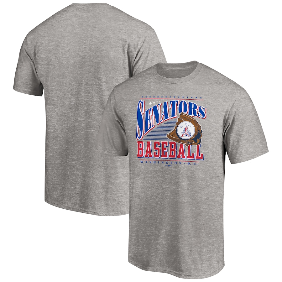 Men's Washington Senators Heather Gray Cooperstown Collection Winning Time T-Shirt Men's Washington Senators Heather Gray Cooperstown Collection Winning Time T-Shirt