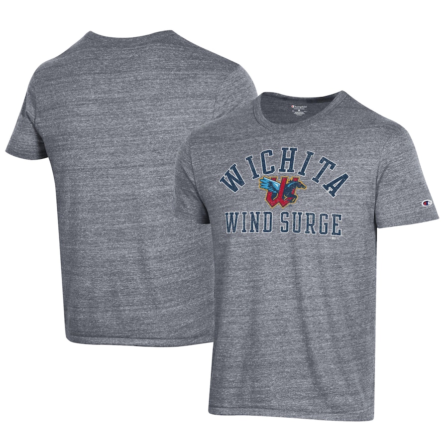 Men's Wichita Wind Surge Champion Gray Ultimate Tri-Blend T-Shirt Men's Wichita Wind Surge Champion Gray Ultimate Tri-Blend T-Shirt