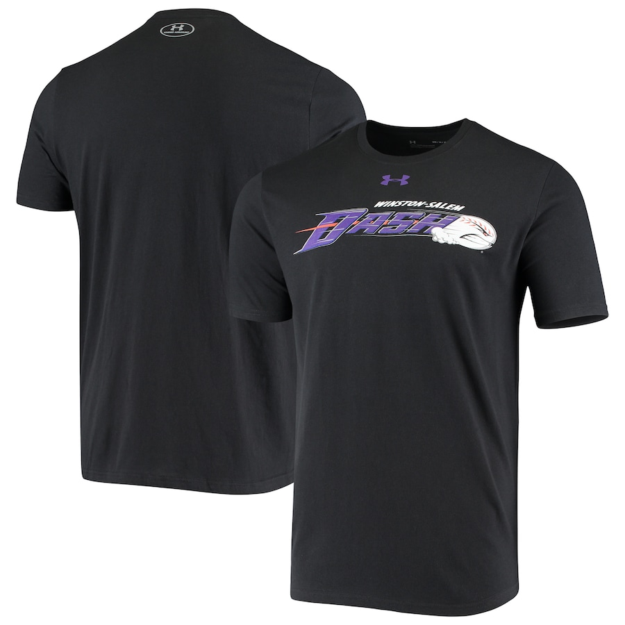 Men's Winston-Salem Dash Under Armour Black T-Shirt Men's Winston-Salem Dash Under Armour Black T-Shirt