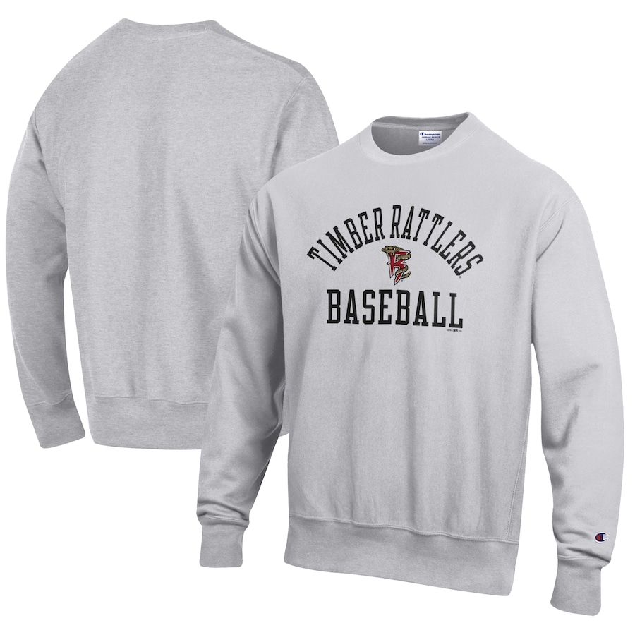 Men's Wisconsin Timber Rattlers Champion Gray Baseball Reverse Weave Pullover Sweatshirt Men's Wisconsin Timber Rattlers Champion Gray Baseball Reverse Weave Pullover Sweatshirt