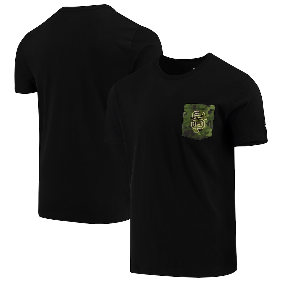 San Francisco Giants New Era Armed Special Forces Camo Pocket T-Shirt - Black