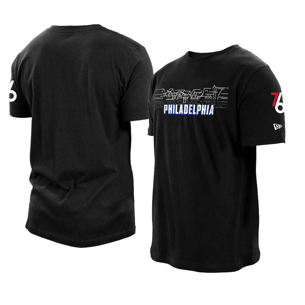 Philadelphia 76ers 2021 City Edition T-Shirt Black Philadelphia 76ers 2021 City Edition T-Shirt Black
