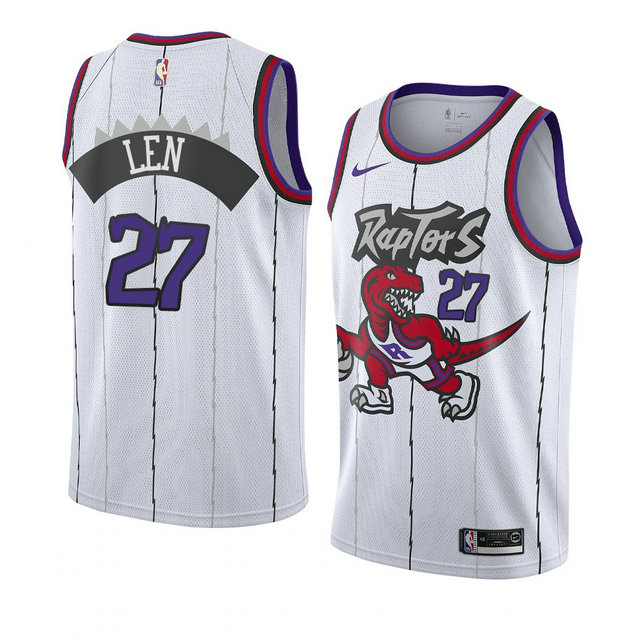 Toronto Raptors Alex Len White 2021 Hardwood Classics Jersey