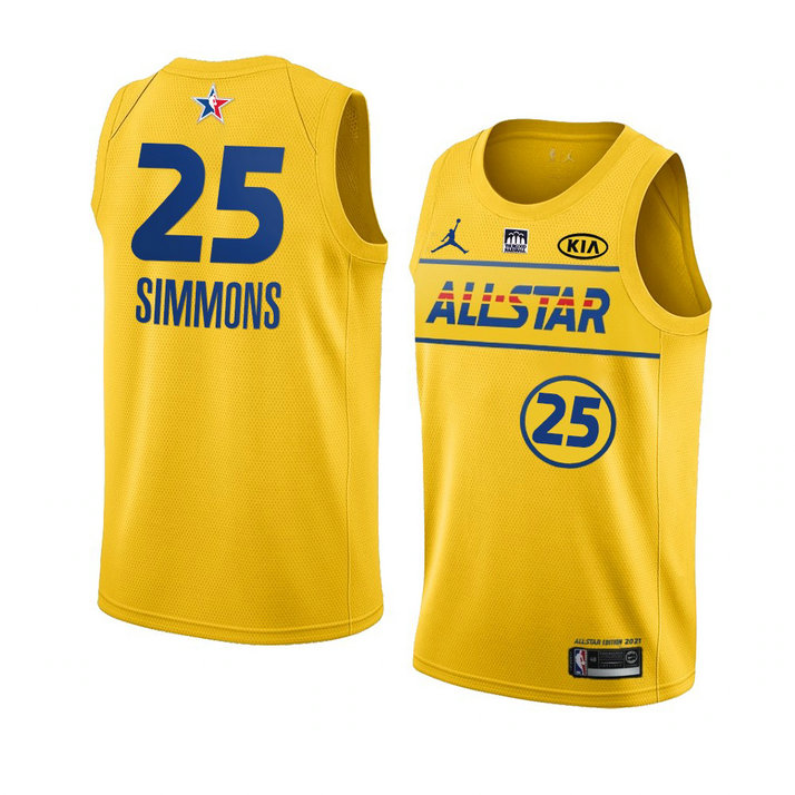 Philadelphia 76ers Ben Simmons 2021 NBA All-Star Game Western Conference Jersey Gold