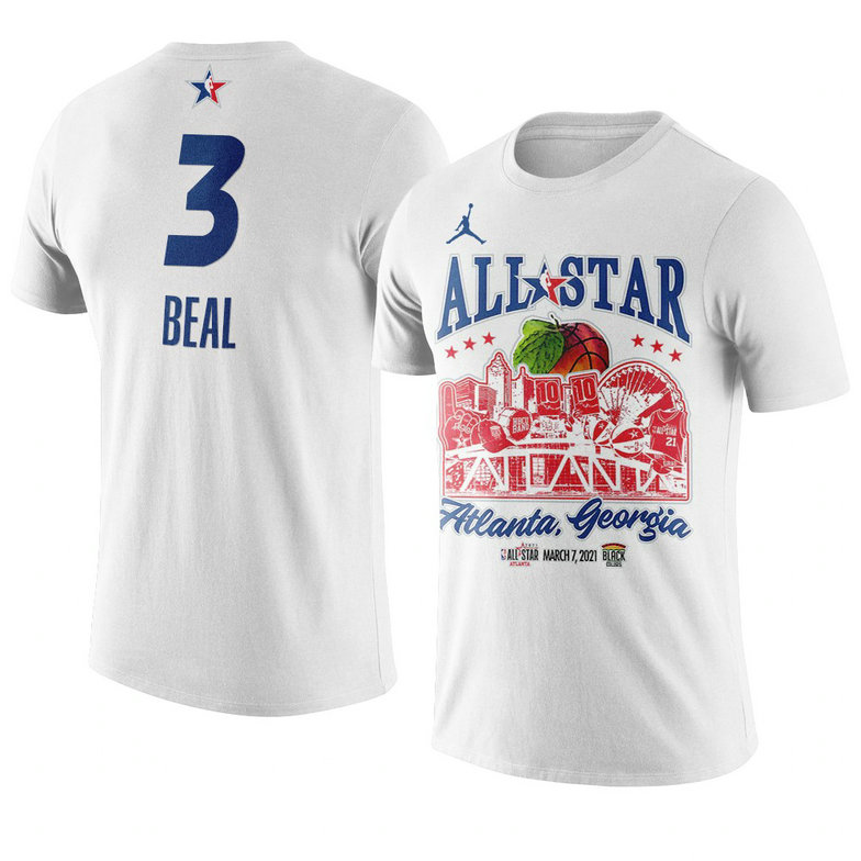 Washington Wizards Bradley Beal Support Black Colleges 2021 NBA All-Star Game T-Shirt White Washington Wizards Bradley Beal Support Black Colleges 2021 NBA All-Star Game T-Shirt White