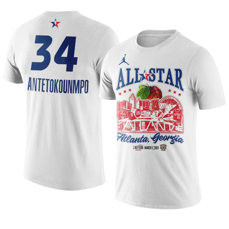 Milwaukee Bucks Giannis Antetokounmpo Support Black Colleges 2021 NBA All-Star Game T-Shirt White Milwaukee Bucks Giannis Antetokounmpo Support Black Colleges 2021 NBA All-Star Game T-Shirt White