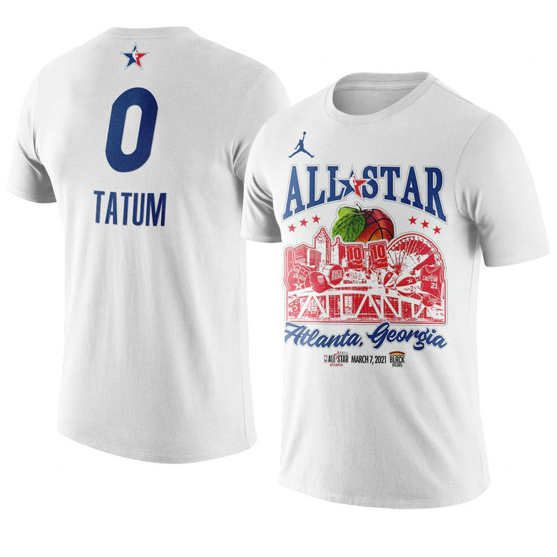 Boston Celtics Jayson Tatum Support Black Colleges 2021 NBA All-Star Game T-Shirt White