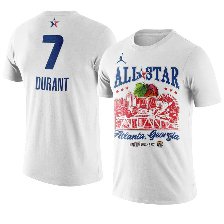 Brooklyn Nets Kevin Durant Support Black Colleges 2021 NBA All-Star Game T-Shirt White