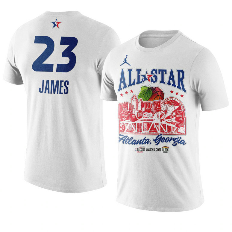 Los Angeles Lakers LeBron James Support Black Colleges 2021 NBA All-Star Game T-Shirt White Los Angeles Lakers LeBron James Support Black Colleges 2021 NBA All-Star Game T-Shirt White