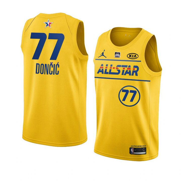 Dallas Mavericks Luka Doncic 2021 NBA All-Star Game Western Conference Jersey Gold Dallas Mavericks Luka Doncic 2021 NBA All-Star Game Western Conference Jersey Gold