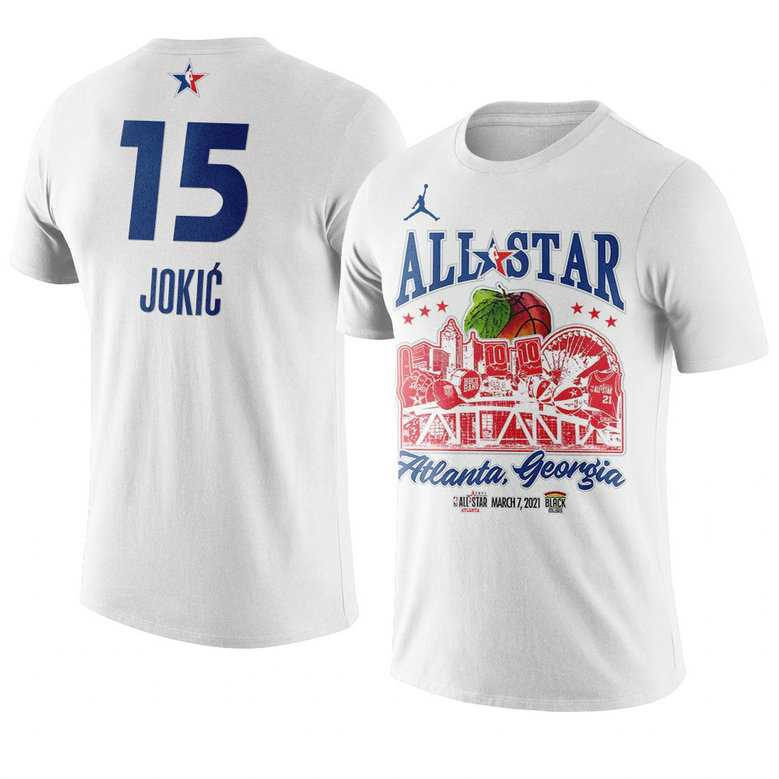 Denver Nuggets Nikola Jokic Support Black Colleges 2021 NBA All-Star Game T-Shirt White