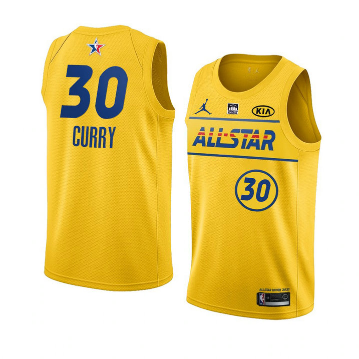 Golden State Warriors Stephen Curry 2021 NBA All-Star Game Western Conference Jersey Gold Golden State Warriors Stephen Curry 2021 NBA All-Star Game Western Conference Jersey Gold