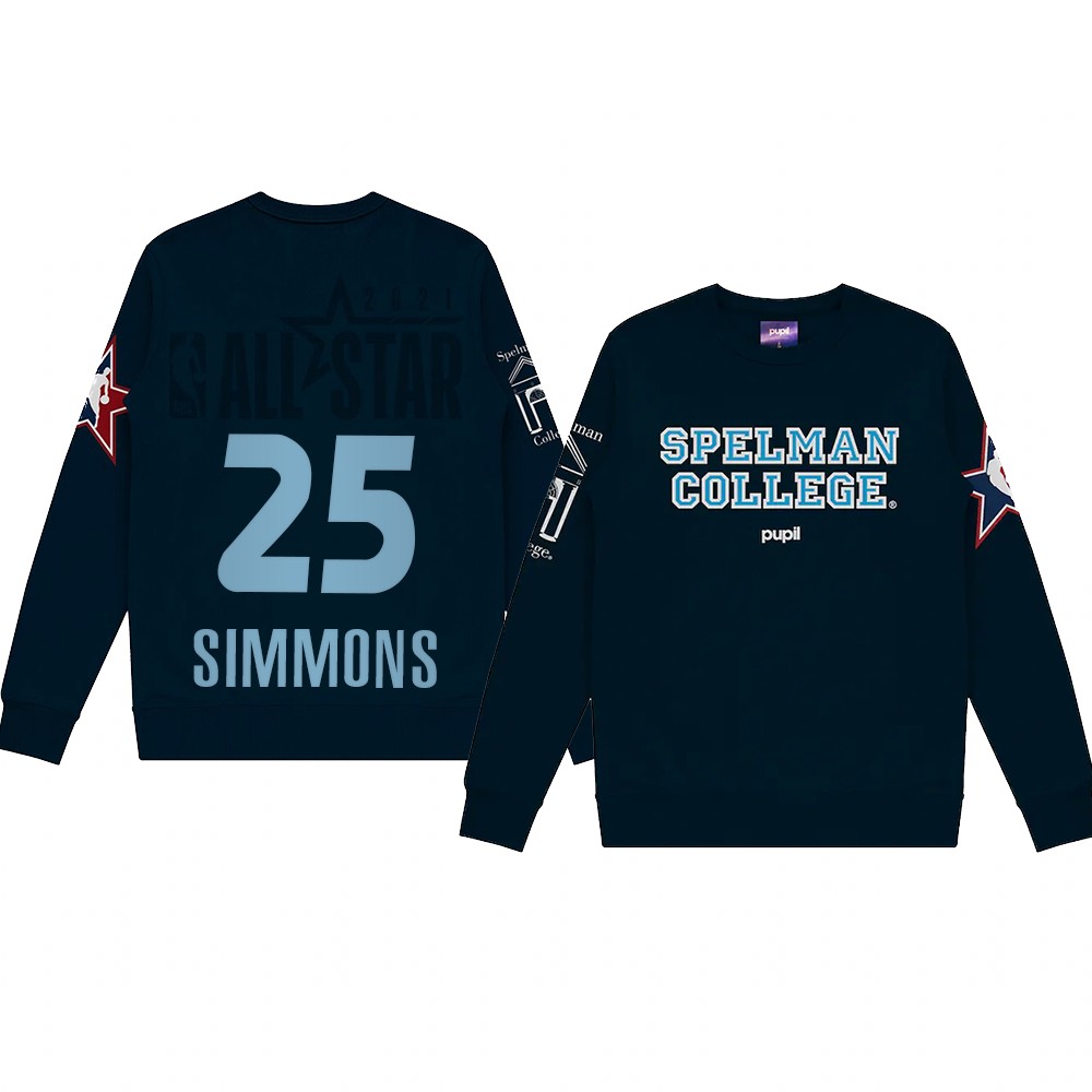 Ben Simmons Spelman College Pupil Pullover Sweater 2021 NBA All-Star Game x HBCU Collection Gray