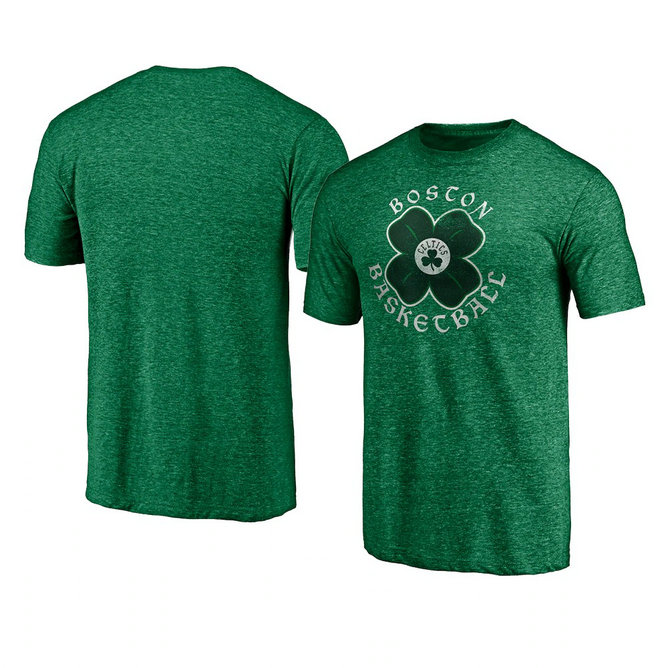 Boston Celtics 2021 St. Patrick's Day T-Shirt Heather Green Boston Celtics 2021 St. Patrick's Day T-Shirt Heather Green