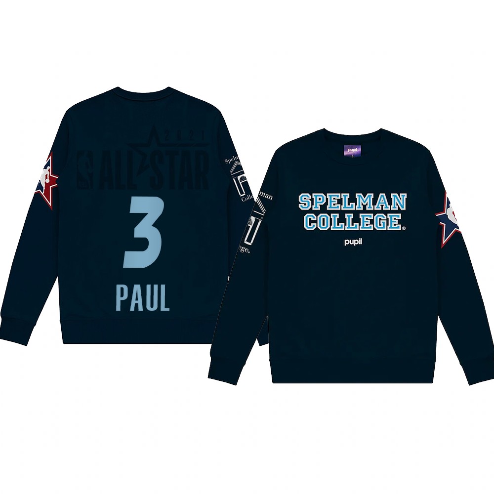 Chris Paul Spelman College Pupil Pullover Sweater 2021 NBA All-Star Game x HBCU Collection Gray