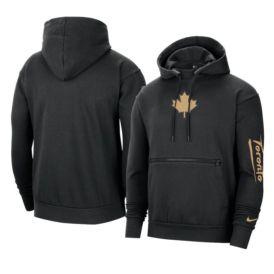 Raptors Black 2021 City Edition Courtside Pullover Hoodie Raptors Black 2021 City Edition Courtside Pullover Hoodie