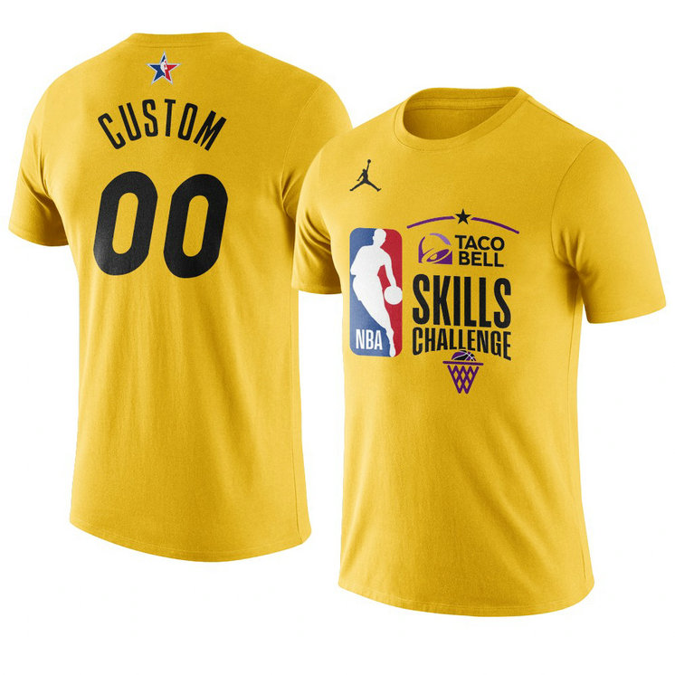 All Stars Custom 2021 NBA All-Star Game Skills Challenge T-Shirt Gold