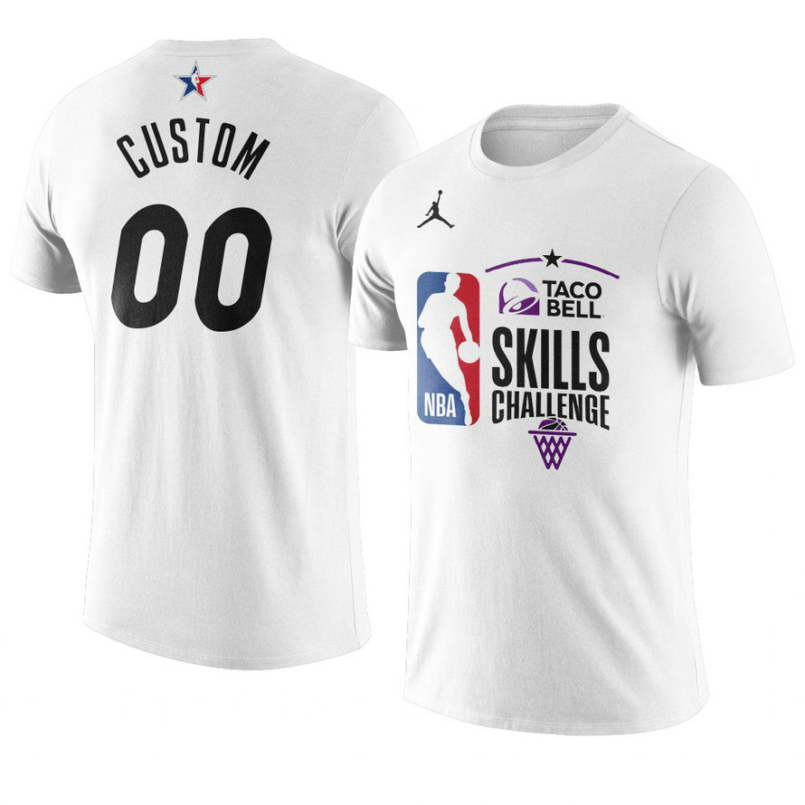 All Stars Custom 2021 NBA All-Star Game Skills Challenge T-Shirt White