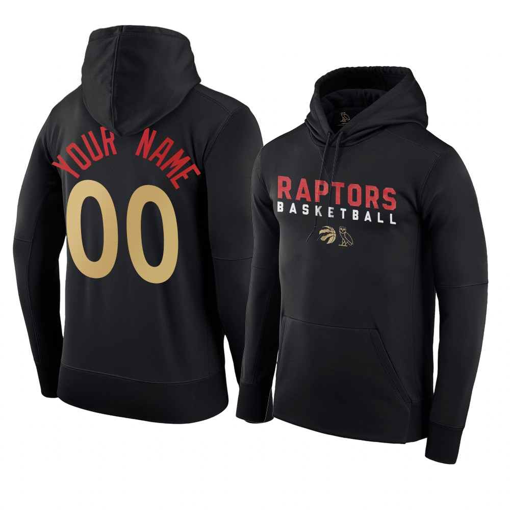 Raptors Custom Black 2021 OVO Drake Pre-Game Hoodie