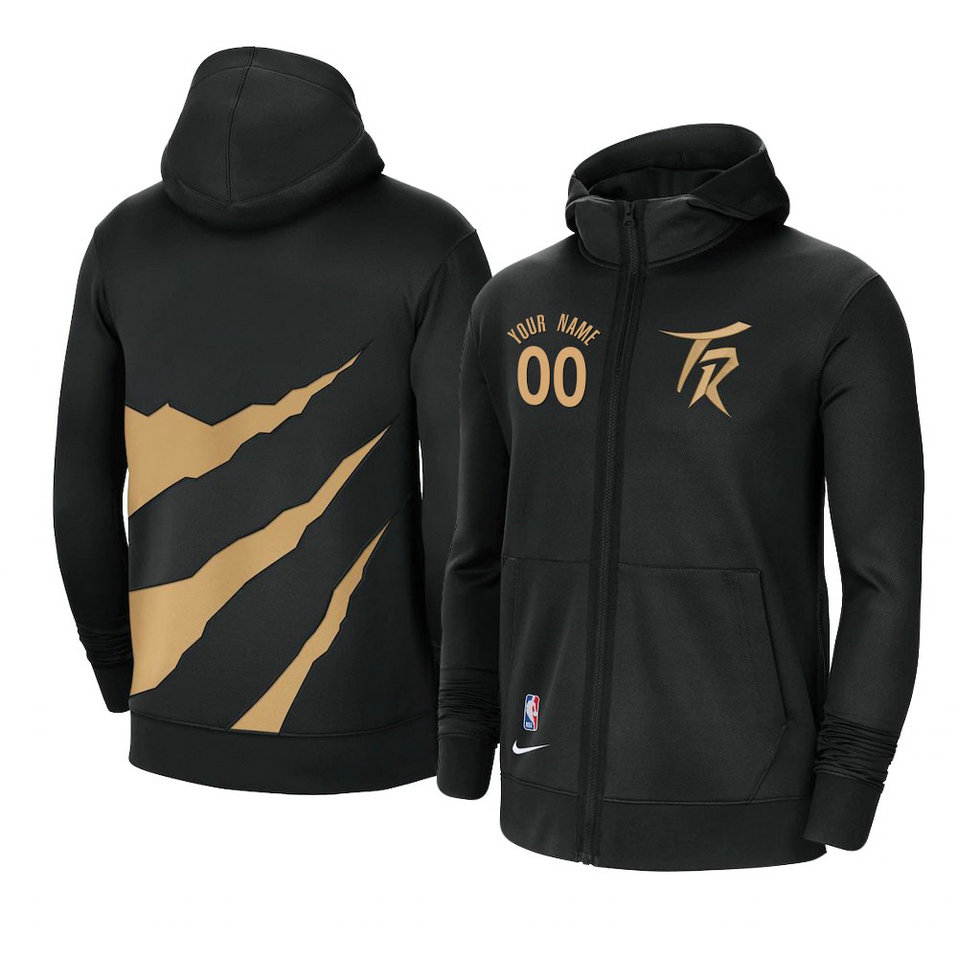 Toronto Raptors Custom Black 2021 City Edition Showtime Hoodie